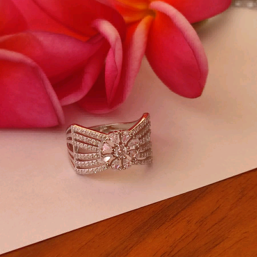 CZ Flower Ring